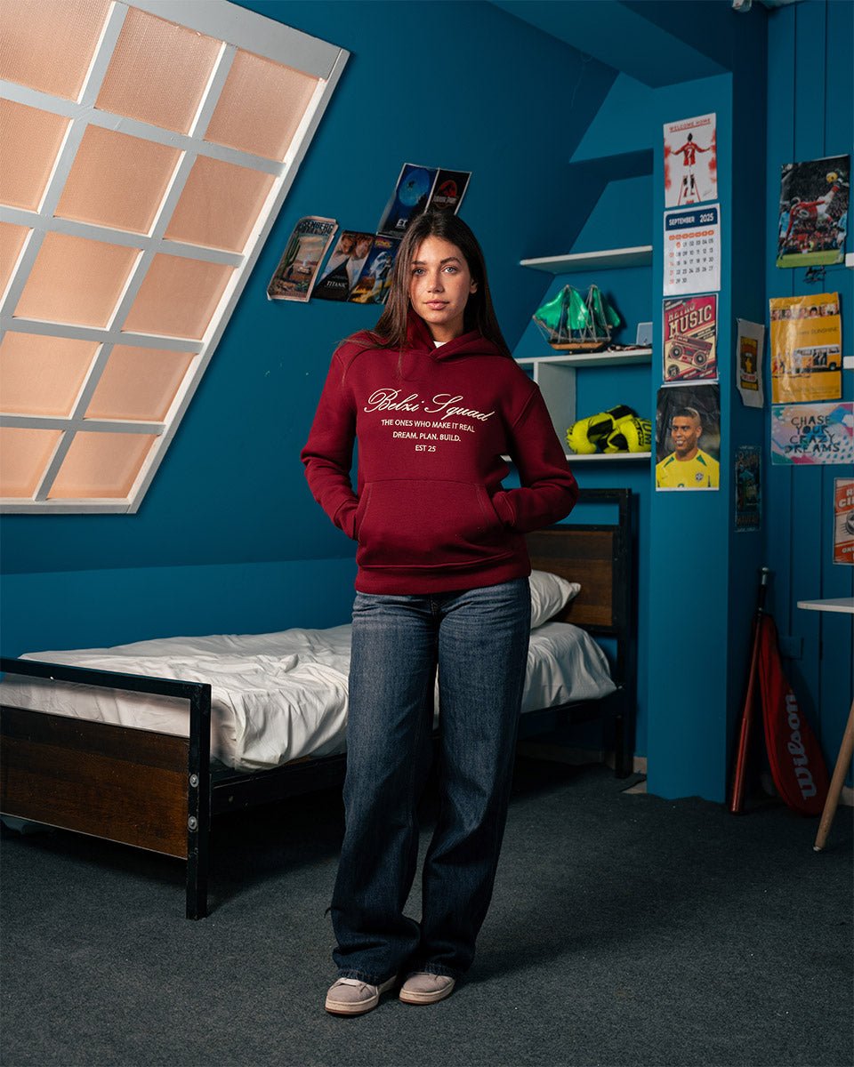 Belzi Squad Burgundy Hoodie - Belzi