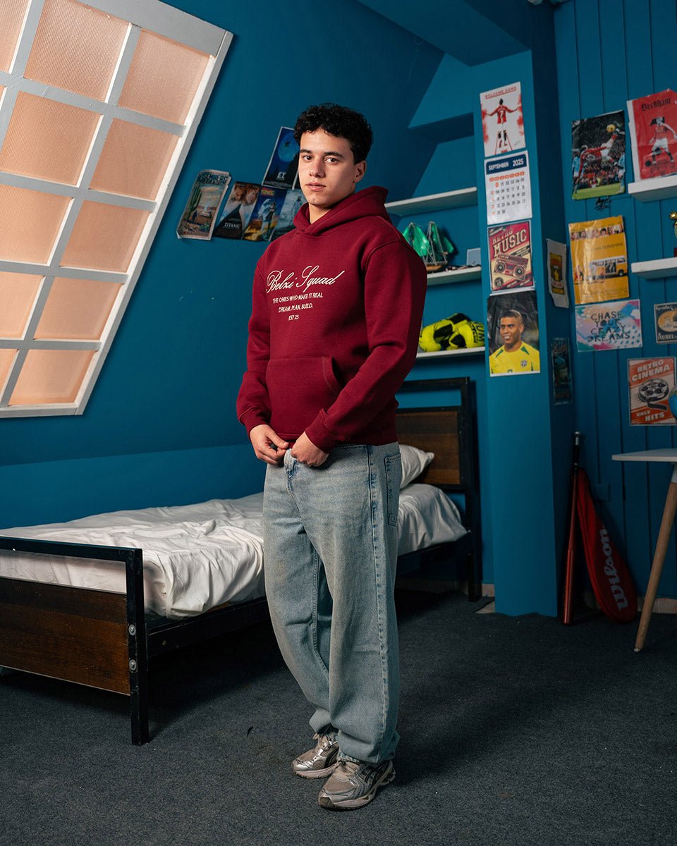 Belzi Squad Burgundy Hoodie - Belzi