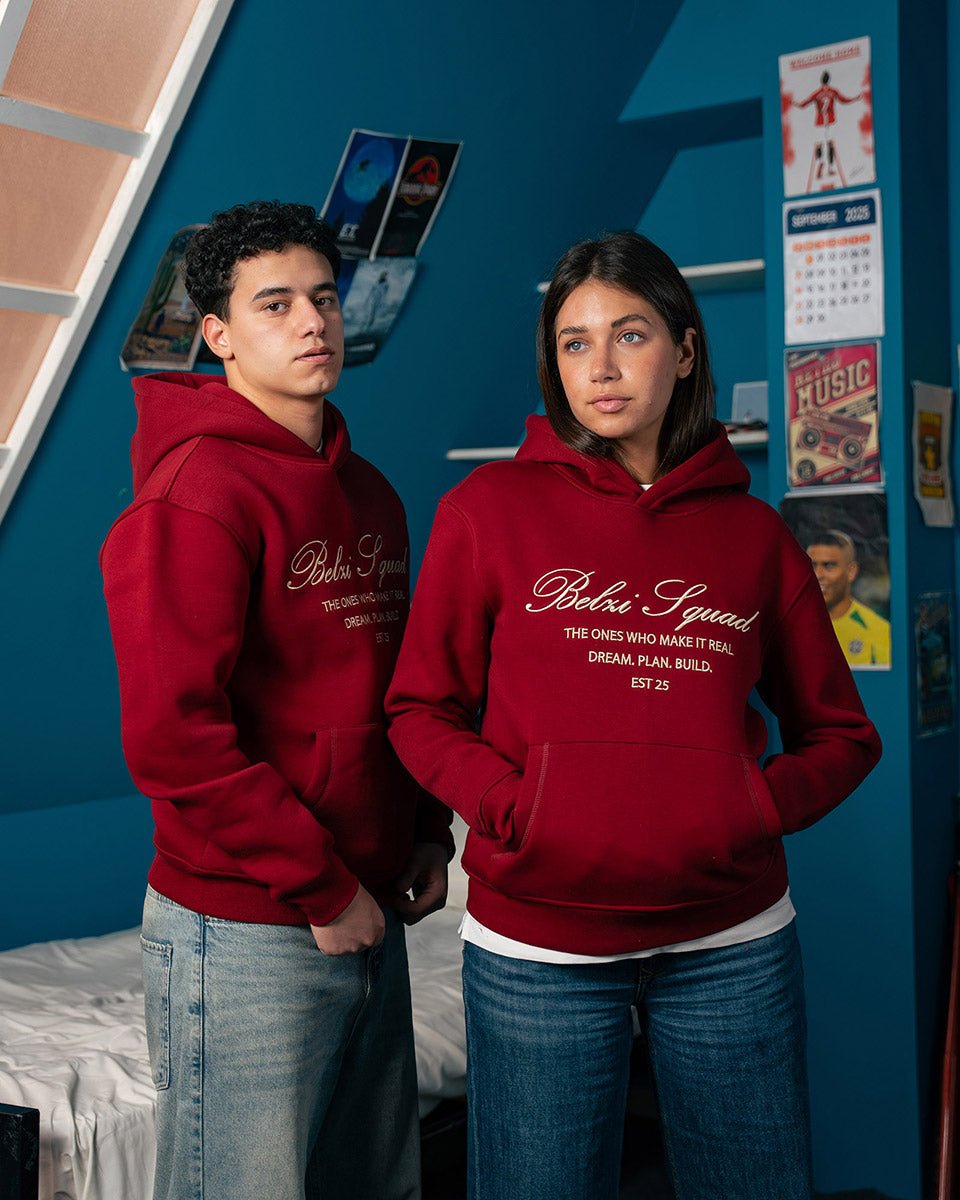 Belzi Squad Burgundy Hoodie - Belzi