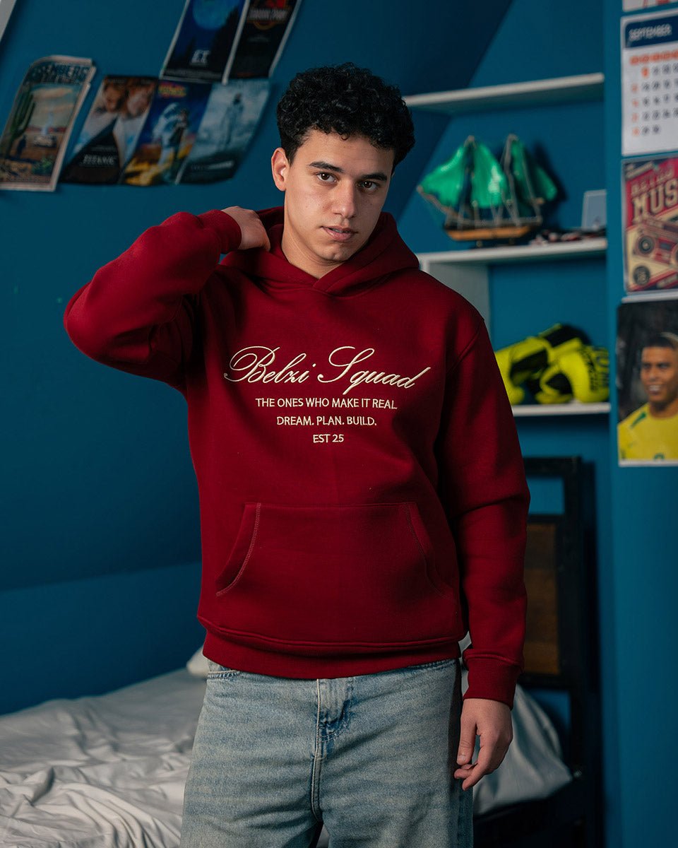 Belzi Squad Burgundy Hoodie - Belzi