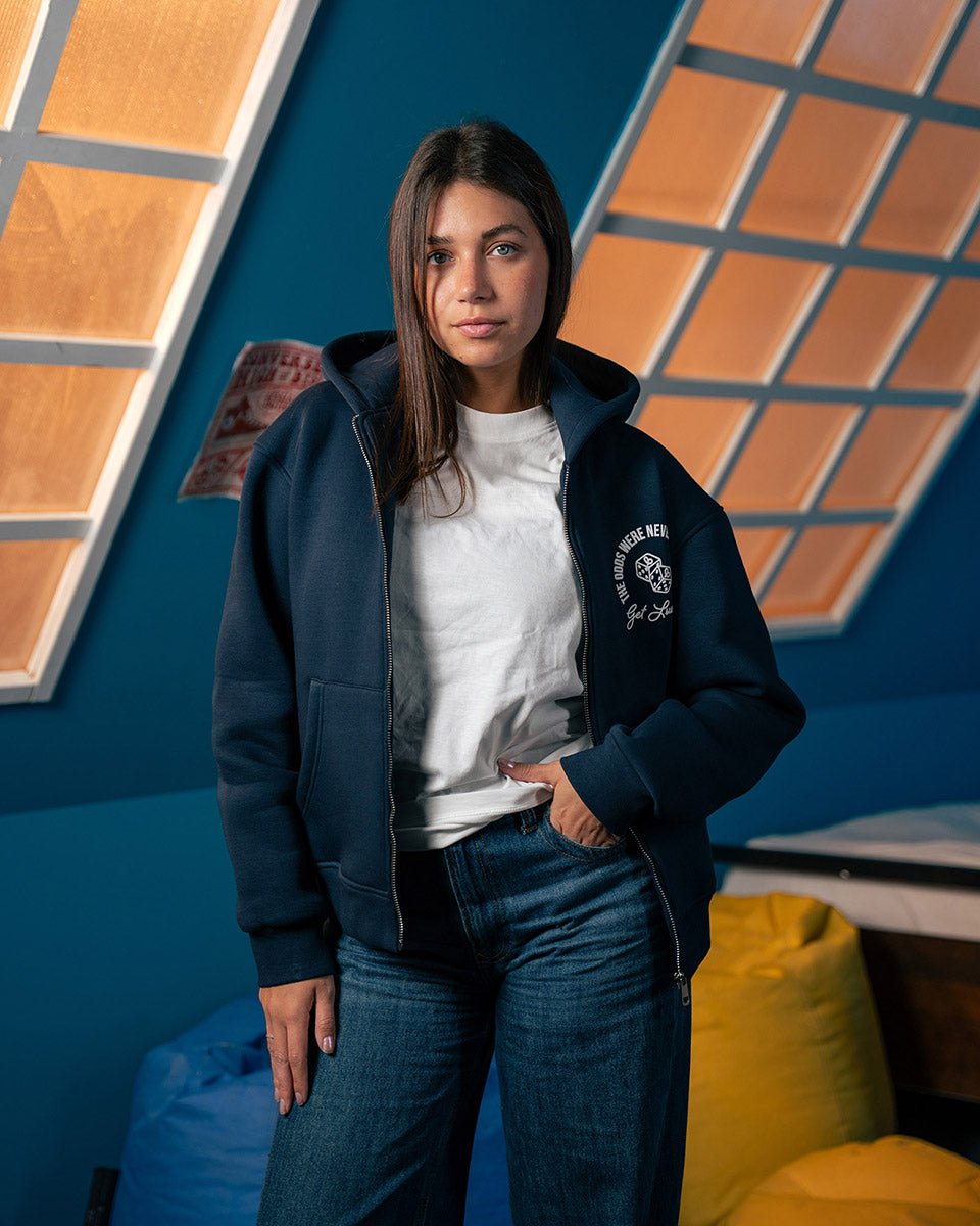 Get Lucky Navy Zip - up - Belzi