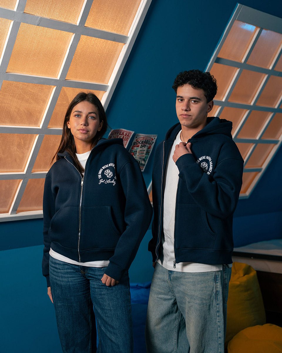 Get Lucky Navy Zip - up - Belzi