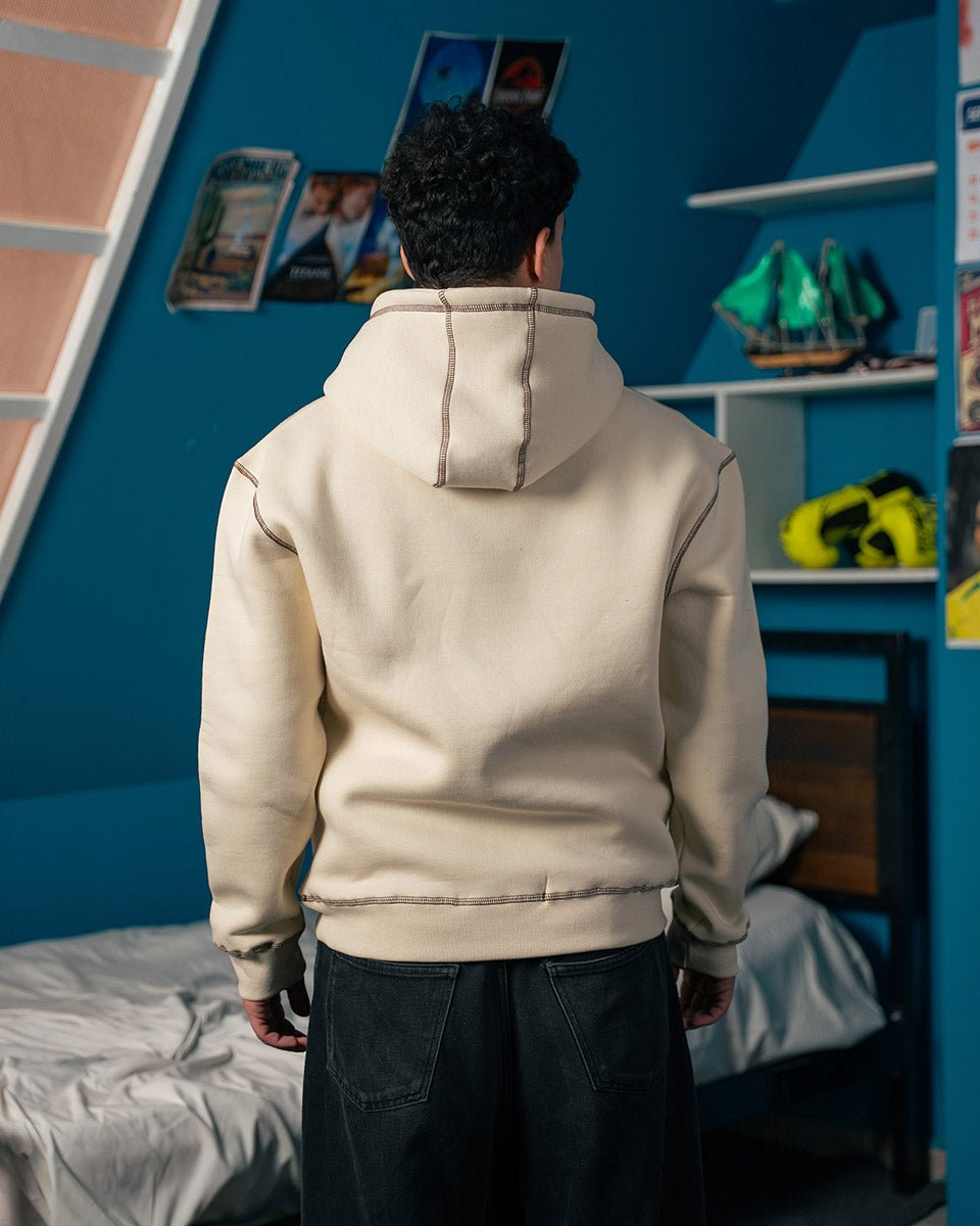 The Process Beige Reverse Hoodie - Belzi