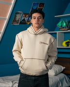 The Process Beige Reverse Hoodie - Belzi